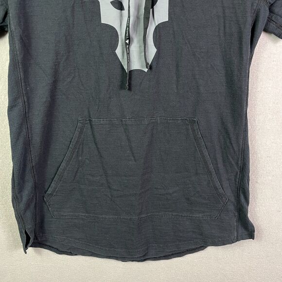 Under Armour Project Rock Hoodie T Shirt Mens Small Black Loose Pullover - Picture 2 of 12